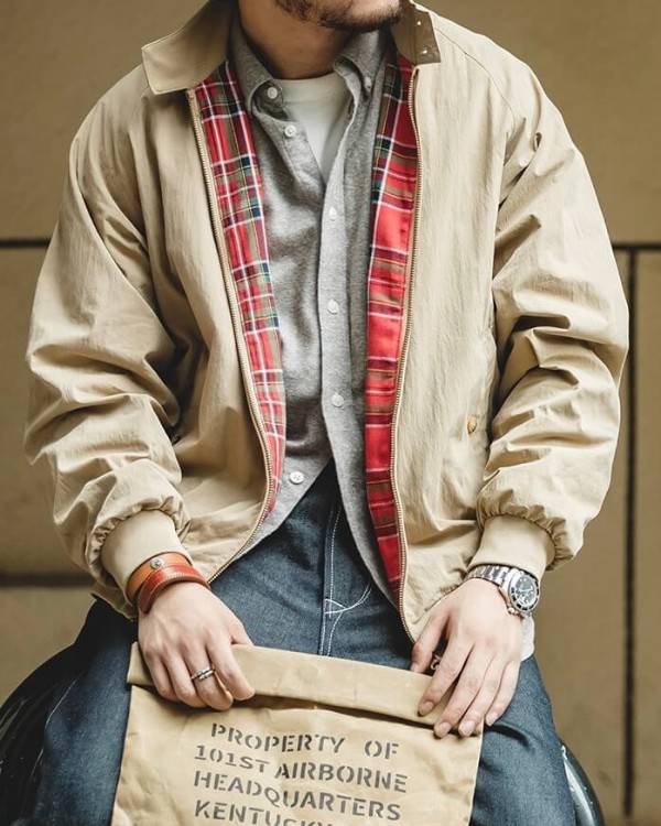 Бомбер "Harrington" з підкладкою в клітинку 