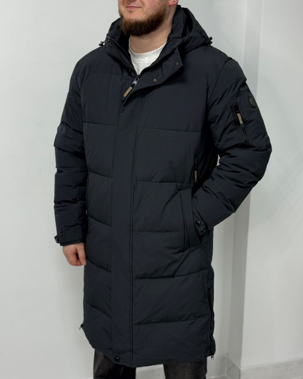 Чоловіча довга зимова куртка з капюшоном winter coat