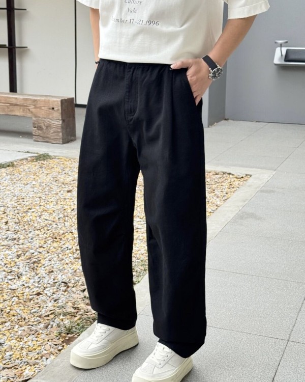 Зручні чоловічі штани з поясом на резинці casual pants 