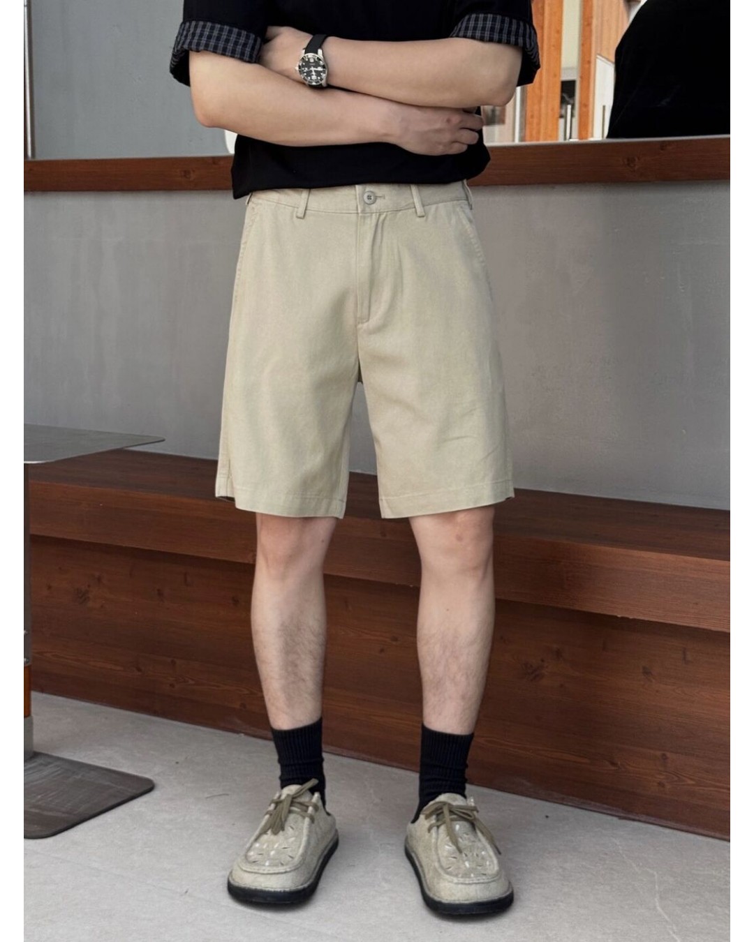 Стильні чоловічі шорти прямого крою casual style