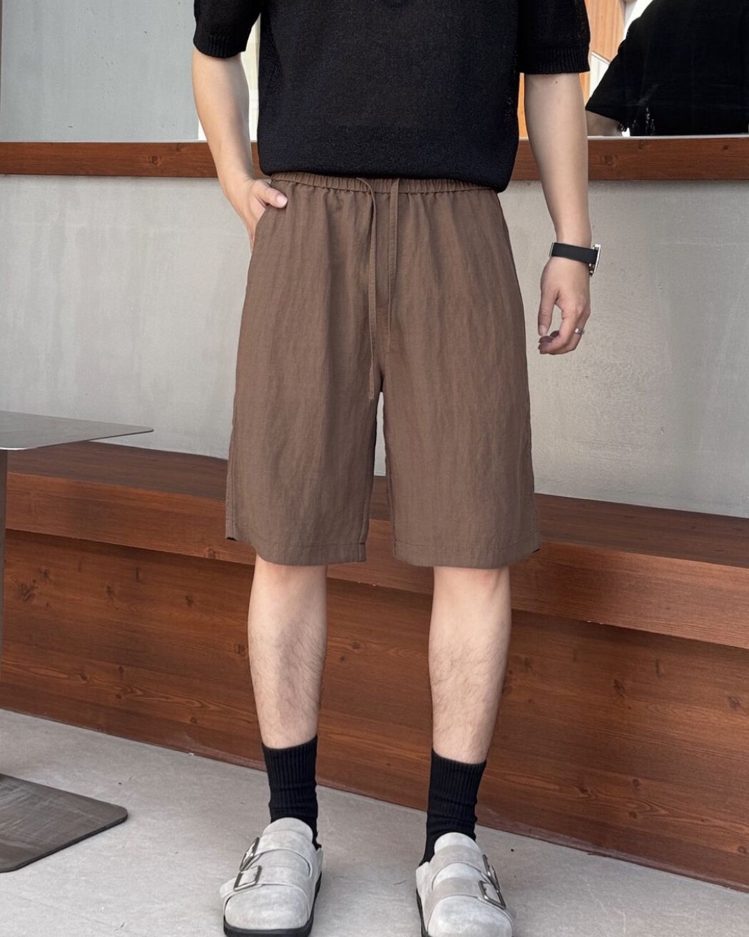 Чоловічі шорти з еластичним поясом basic shorts Чоловічі шорти з еластичним поясом basic shorts