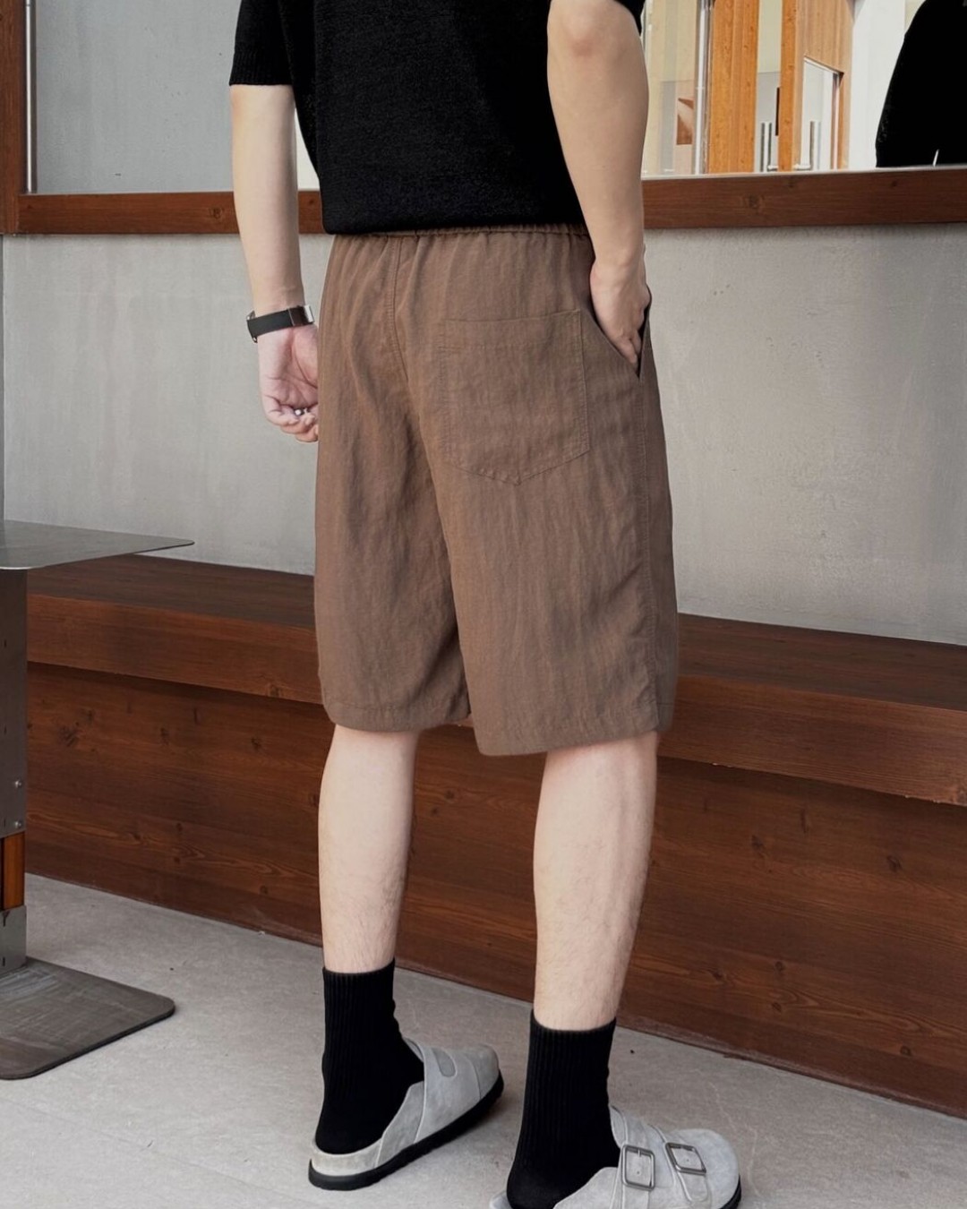 Чоловічі шорти з еластичним поясом basic shorts  -  Зображення 2