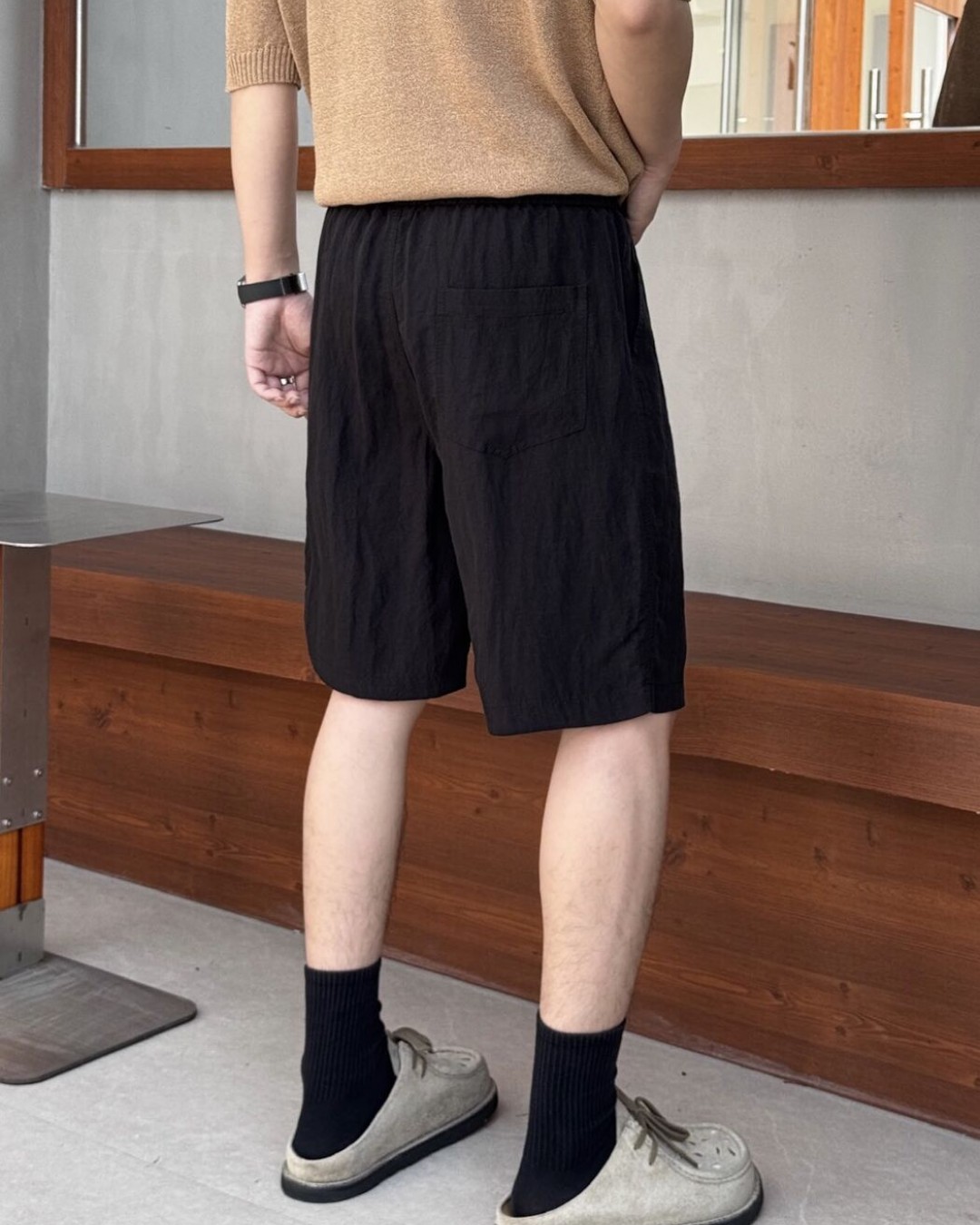 Чоловічі шорти з еластичним поясом basic shorts  -  Зображення 6