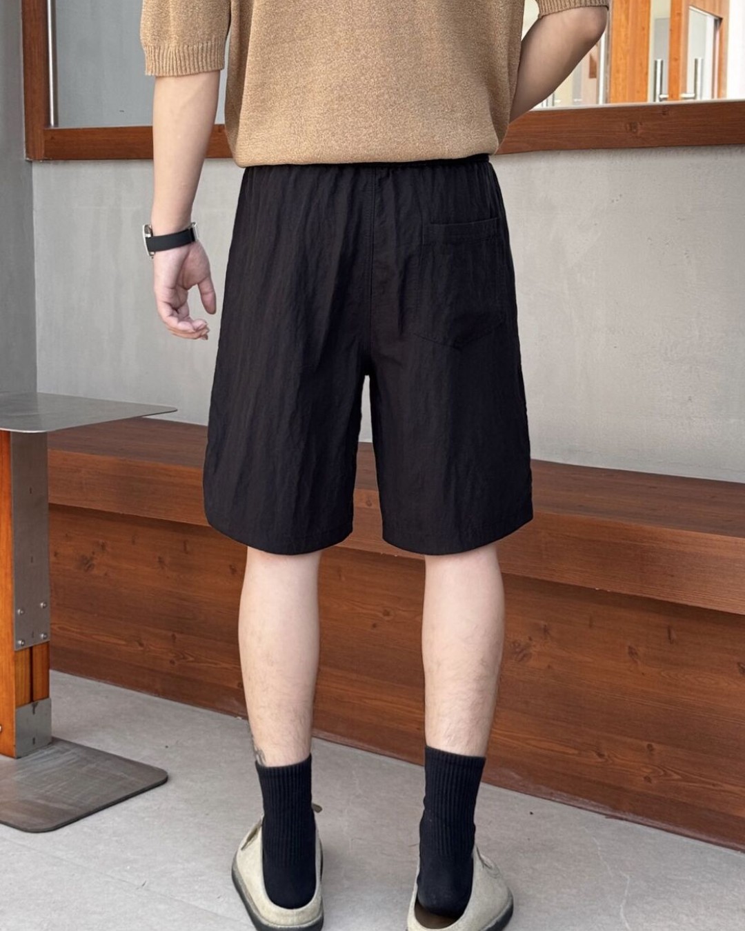 Чоловічі шорти з еластичним поясом basic shorts  -  Зображення 7