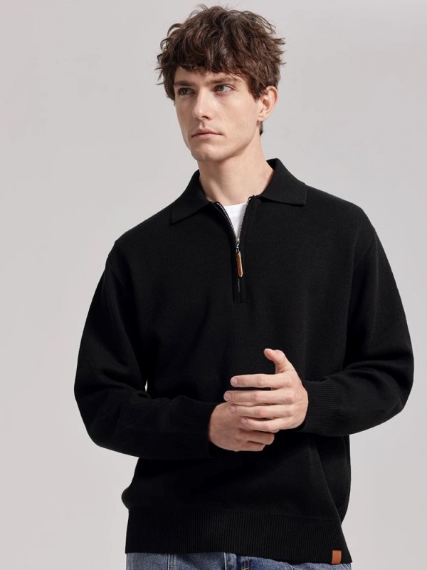 Чоловіча кофта поло з коміром на блискавці half-zip polo 