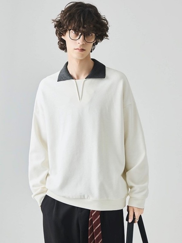 Кофта поло з акцентним в'язаним коміром soft touch polo 