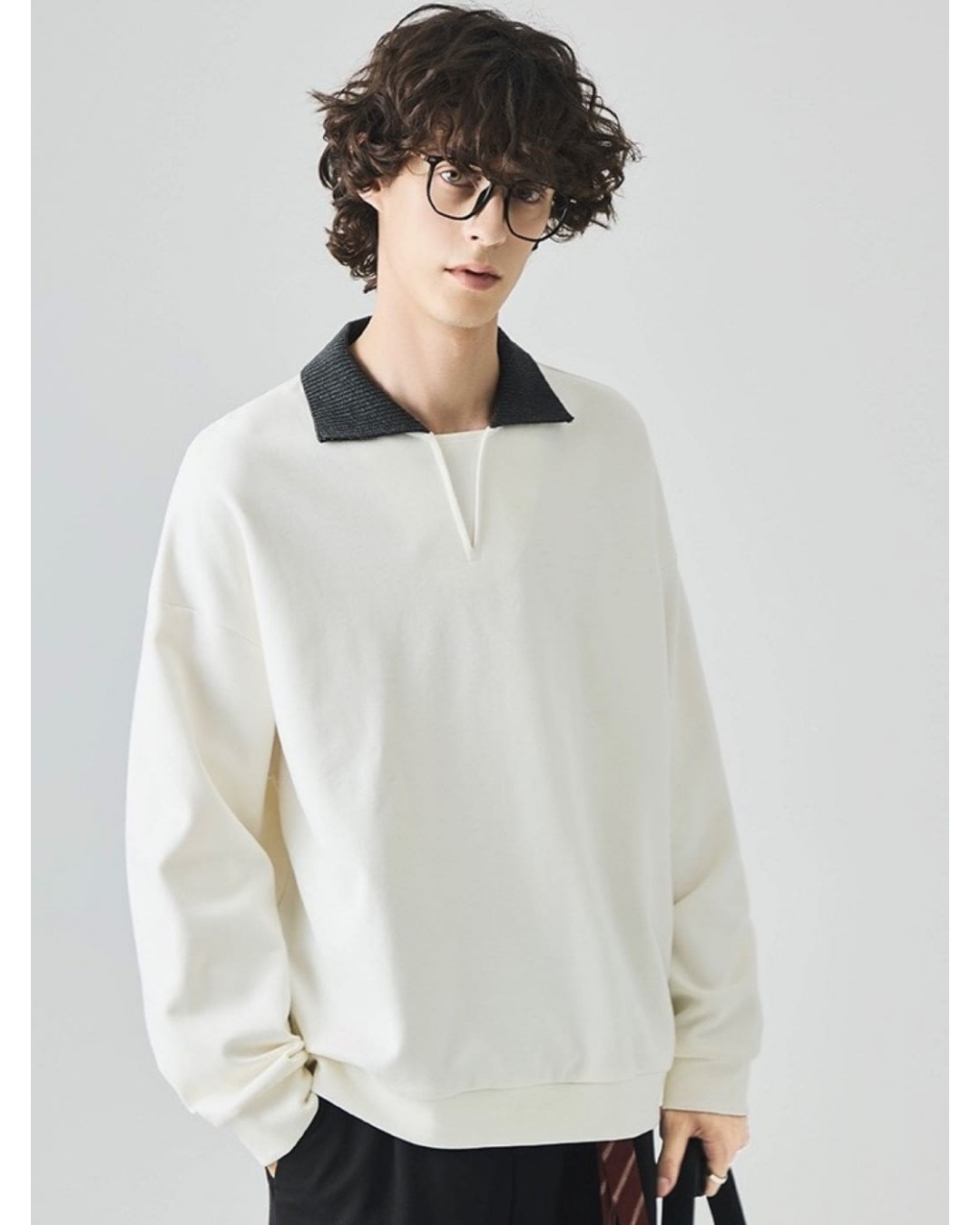 Кофта поло з акцентним в'язаним коміром soft touch polo   -  Зображення 2
