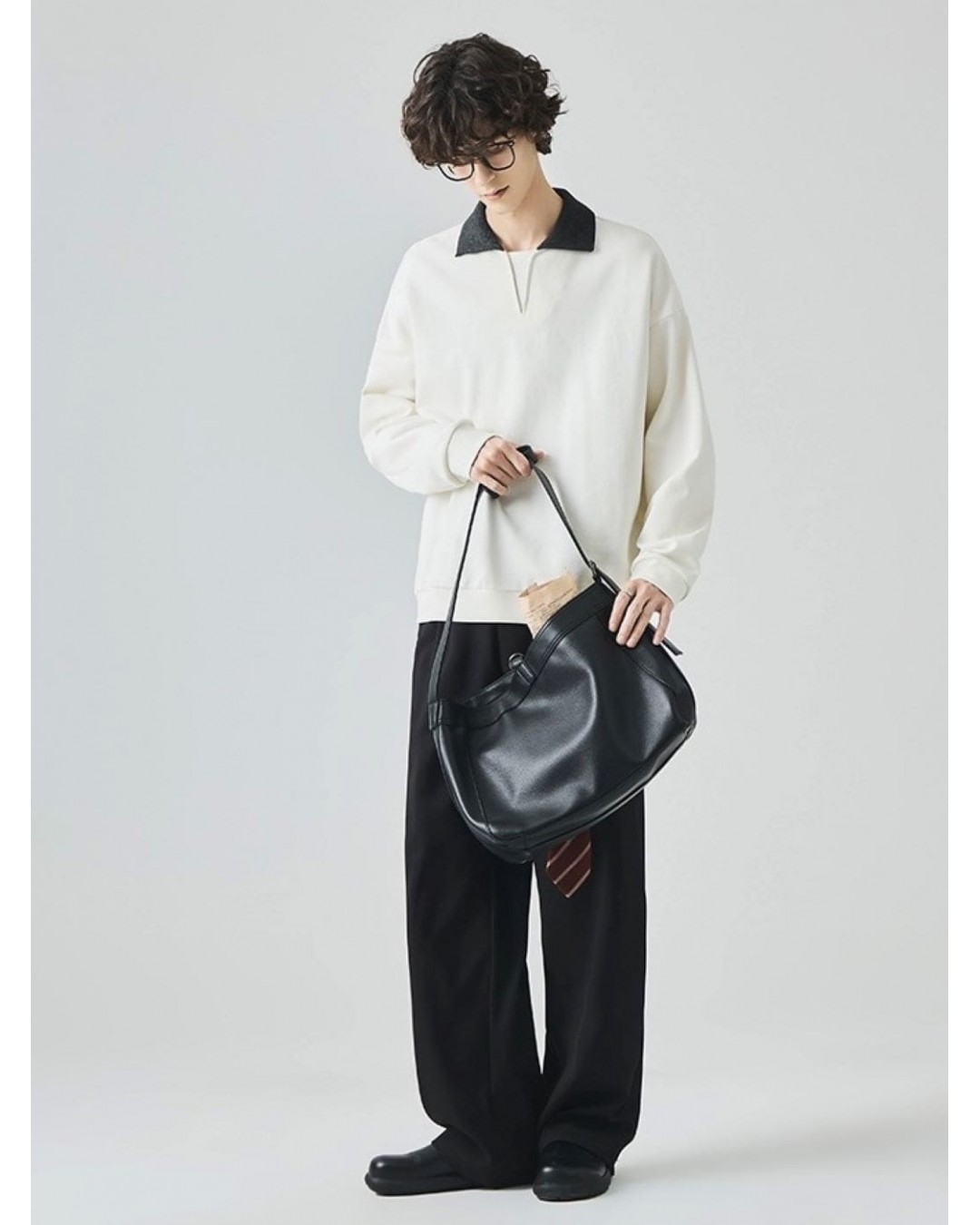 Кофта поло з акцентним в'язаним коміром soft touch polo   -  Зображення 5