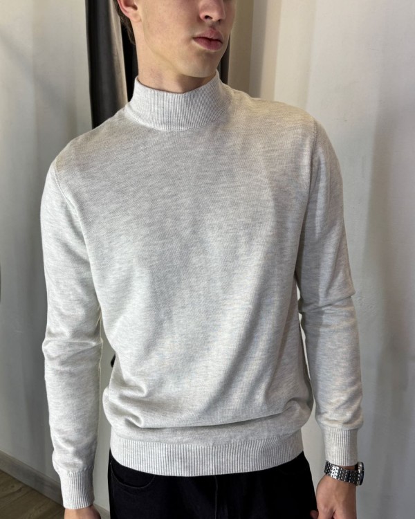 Класичний чоловічий гольф з коміром-стійкою turtleneck sweater 