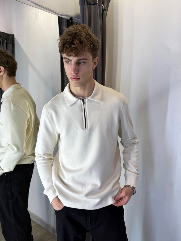 Базова чоловіча кофта поло на змійці modern basic polo