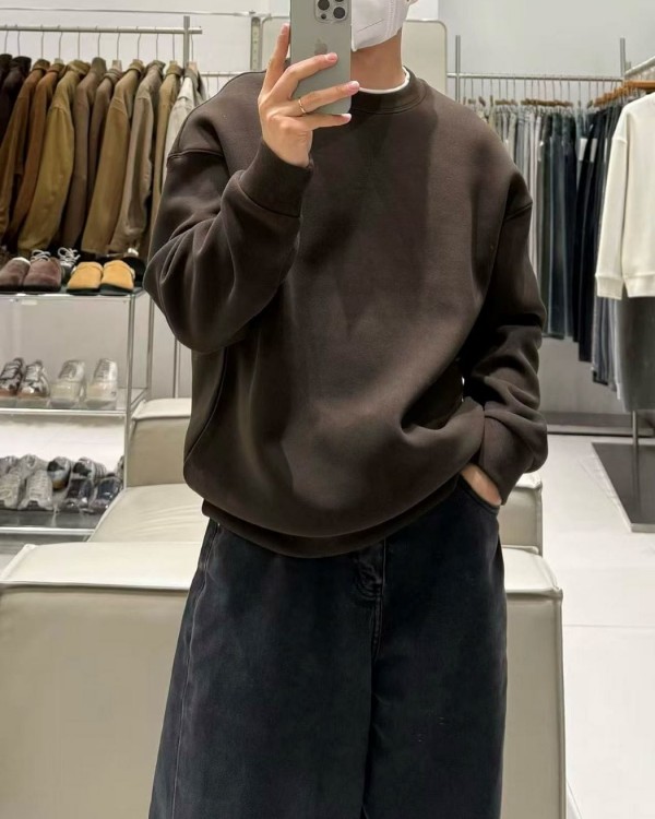 Теплий чоловічий світшот на флісі в casual стилі double-sided fleece