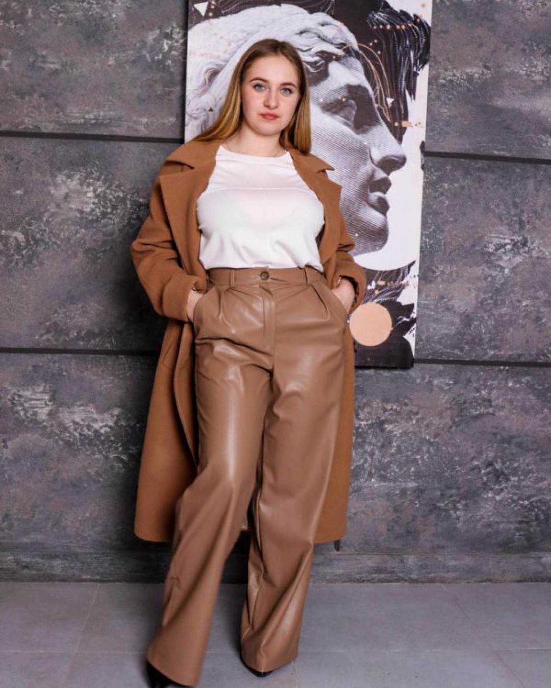 Двобортне жіноче пальто classic wool coat  -  Зображення 3