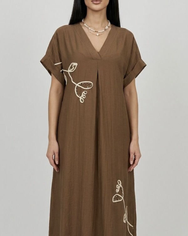 Довга літня сукня comfy brown dress
