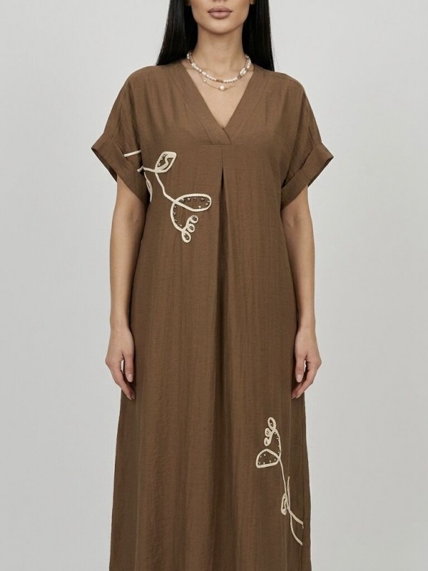 Довга літня сукня comfy brown dress