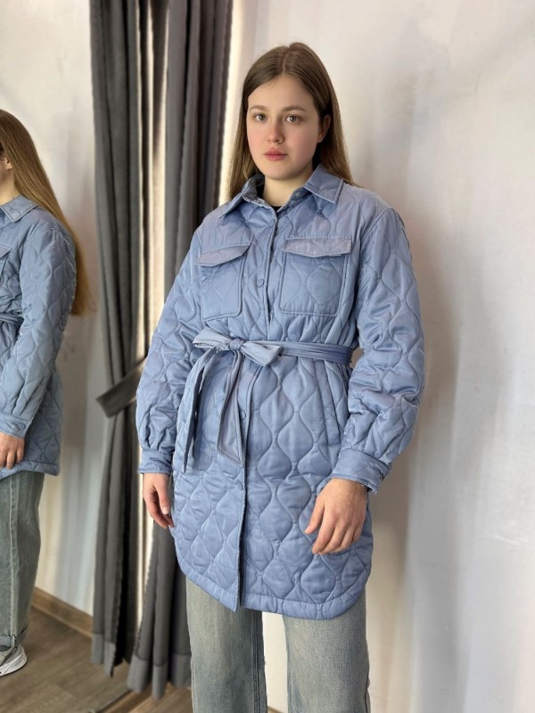 Стьобана куртка з поясом