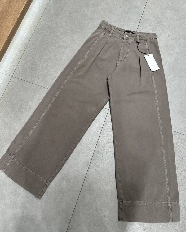 Стильні широкі джинси з манжетами grey baggy 