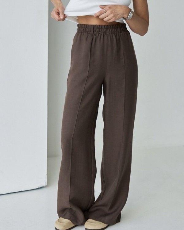 Легкі штани з льону wide-leg linen pants