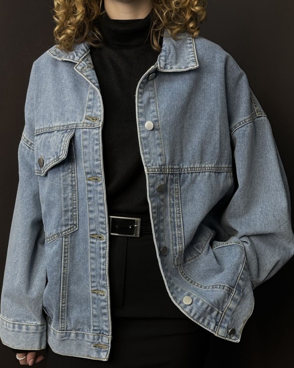 Джинсова куртка оверсайз stylish denim jacket