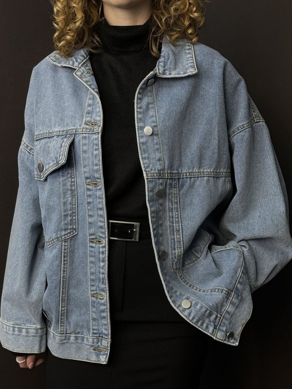 Джинсова куртка оверсайз stylish denim jacket