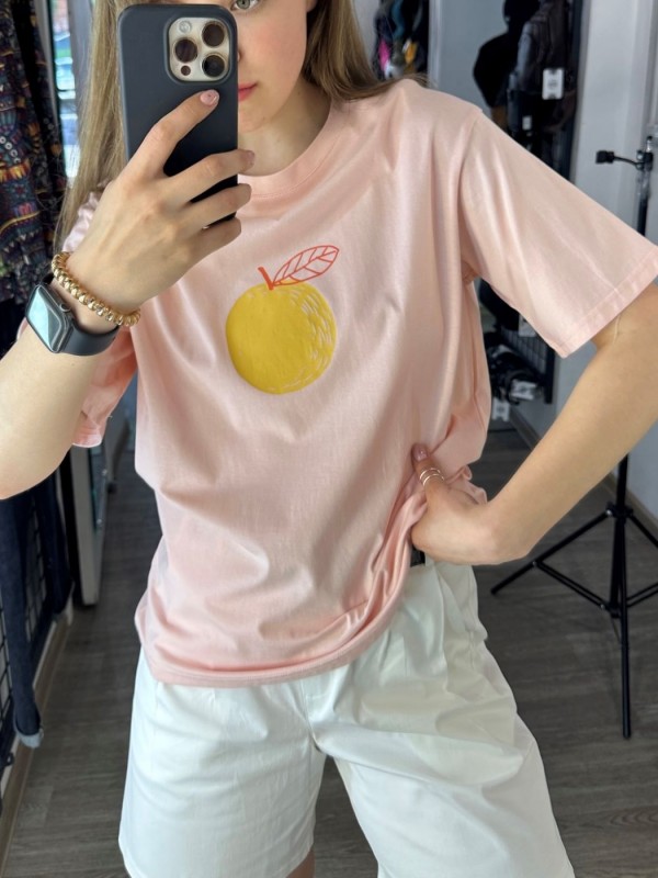 Футболка з принтом апельсина juicy orange