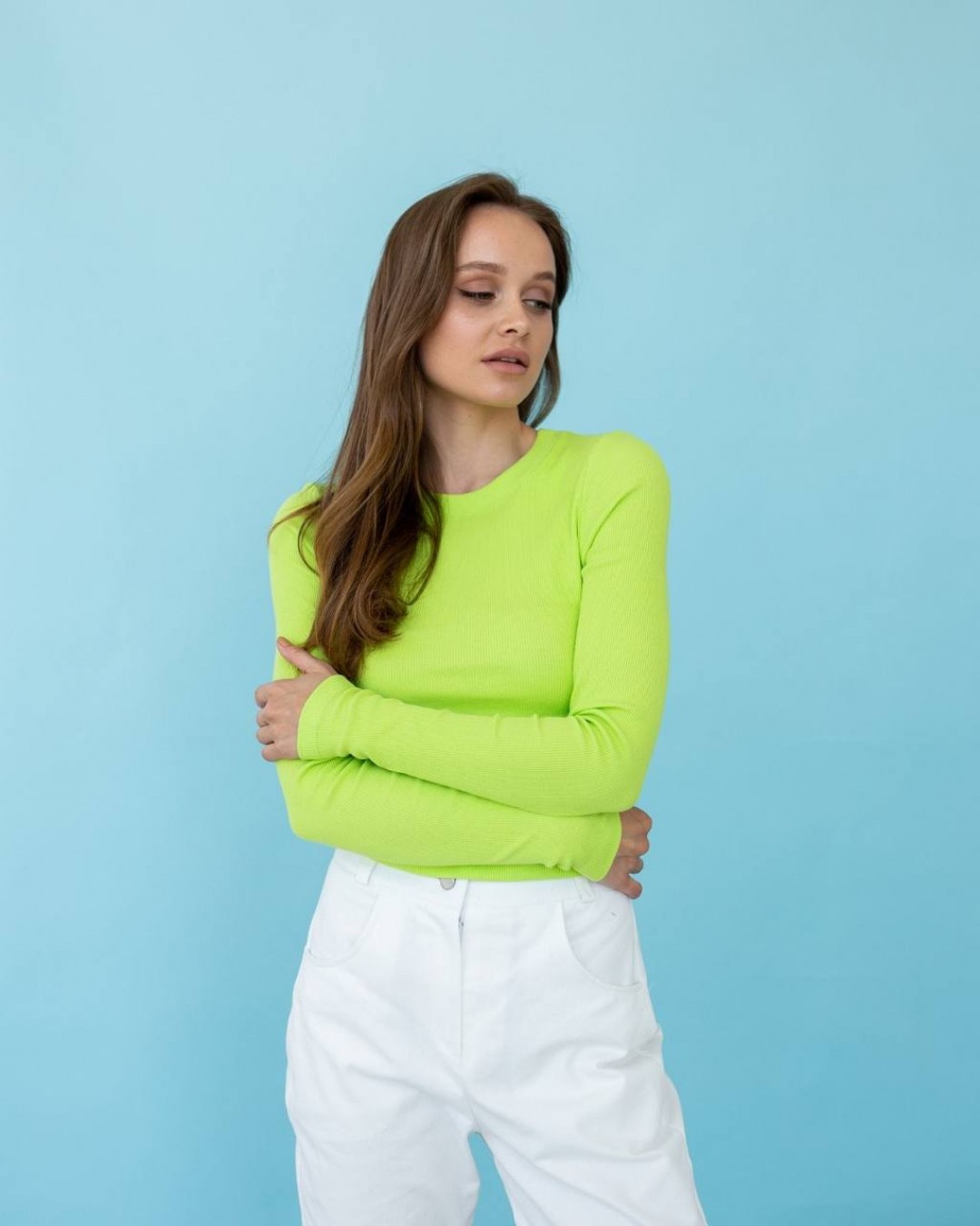 Кофта трикотажна в рубчик укорочена LK BRAND - Зображення 2