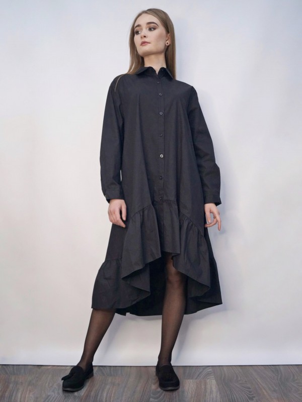 Стильна сукня з воланом знизу chic dress