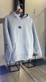 Чоловіче худі з капюшоном та вишитим принтом на рукаві embroidery courage